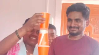 cup tower funny couple challenge 😅🤣😂 #funny #challenge #comedyvideos #couple #couplecomedy #comedy