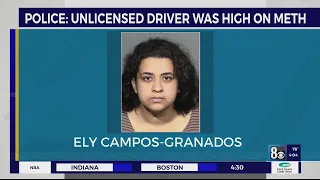 Unlicensed driver was high on Meth