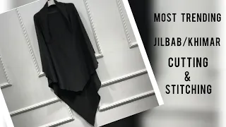 jilbab / khimar cutting & stitching  step by step  / jilbab hijab tutorial