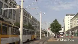 Führerstandsmitfahrt Geraer Straßenbahn Linie 3 (1/2)