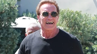 Arnold Schwarzenegger Hits Cafe Roma With Buddy Stallone