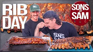 THE SONS OF SAM THE COOKING GUY MAKE RIBS FOR THE VERY FIRST TIME...SUCCESS OR DISASTER??