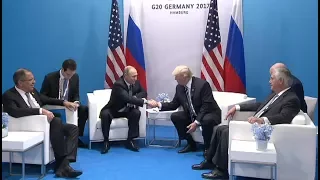 Первая Встреча Путина и Трампа  Рукопожатие