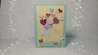 Скрапбукинг Открытка на день святого валентина. DIY Valentine's Day Card .