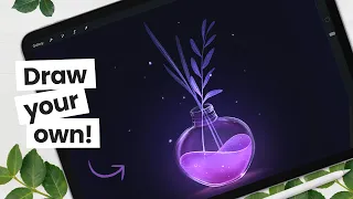Let's Draw Glowing Plants • Step-By-Step Illustration Tutorial
