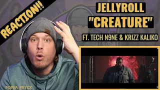 JELLYROLL - CREATURE | FT. TECH N9NE & KRIZZ KALIKO | REACTION ! | He's accepted his demons!!