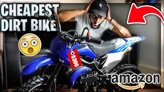 UNBOXING THE CHEAPEST MINI DIRT BIKE OFF AMAZON!  | JUSTDOITTRAY