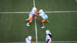 Miami Dolphins set and punch drill