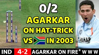 AJIT AGARKAR 2WKT VS SA | INDIA VS SOUTH AFRICA 2ND MATCH 2003 MATCH |Shocking Bowling by AGARKAR😱🔥