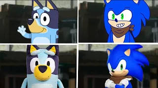 Sonic The Hedgehog Movie SONIC BOOM vs BLUEY Uh Meow All Designs Compilation Compilation