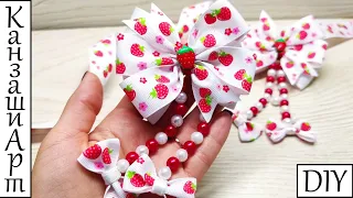 Бантики из репсовой ленты 🎀 Мастер класс Канзаши 🎀 DIY