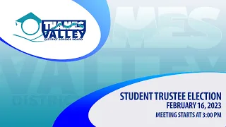 Student Trustee Election, February 16, 2023