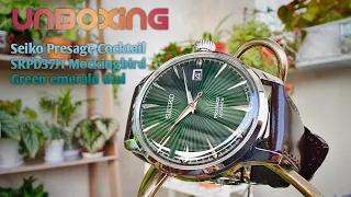 Unboxing Seiko Presage Cocktail SRPD37J1 Mockingbird emerald green