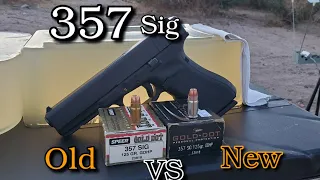 357 sig Speer Gold Dot (Old VS New) in Ballistics Gel