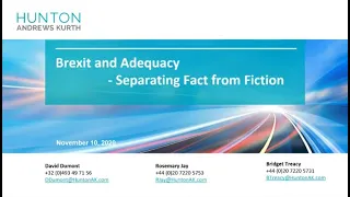 Webinar on Brexit and Adequacy—Separating Fact from Fiction