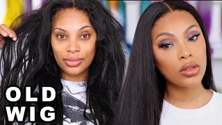 HOW TO REVIVE YOUR OLD WIG| WIG TRANSFORMATION + WIG INSTALL