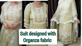 stitching class#Design your suit with organza fabric/Aline sharara#viralyoutubevideos #viralpost
