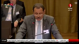 مرافعة ممثل تونس الاستاذ سليم اللغماني امام محكمة العدل الدولية حول انتهاكات الكيان الصهيوني