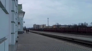 ЧМЭ3-3273 с поездом №6843 Запорожье-пологи-Бердянск