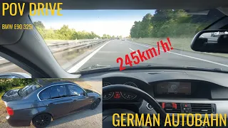 BMW E90 325i 2.5L N52 Pov-Drive [4K] Acceleration 0-100 [German-Highway]