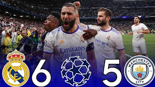 ملخص مباراه ريال مدريد 6-5 مانشستر سيتي🔥◄ريمونتادا تاريخيه 🤯●دوري الابطال[2022] ✨"FHD"