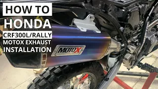 How To: Honda CRF300L/Rally MotoX Exhaust Installation 4K