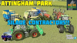 SILAGE CONTRACTORS!! - EP30 - ATTINGHAM PARK - Farming Simulator 22