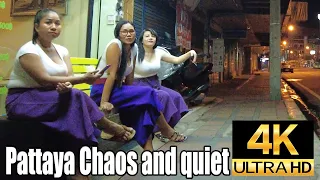 Pattaya 4K Walk Chaos and quiet,TREE TOWN, 2nd Road, BeachRoad. 19th Oct.