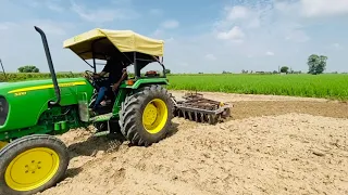 Dhanjal agriculture works gura 24 disc Harrow 5310 jd डिस्क हैरो 24 के साथ 5310 John Deere