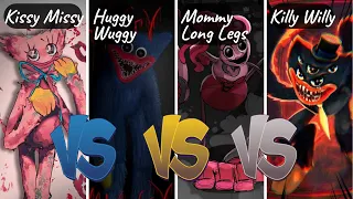 Kissy Missy Vs Huggy Wuggy Vs Mommy Long Legs Vs Killy Willy | Tiles Hop: EDM Rush! - Magic Jump