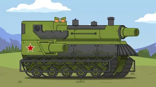 Armored Train 2.0 VS Mega tanks - Cartoons about tanks