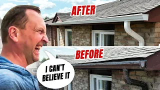 Homeowner Gets FREE Gutter Upgrade! You Won’t Believe His Reaction!