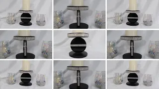 BLACK AND BLING BBW INSPIRED CANDLE HOLDER