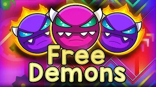 ALL SECRET WAY DEMONS (Geometry Dash)