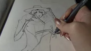 Timelapse Inktober (Day 4) - A Monster in Paris