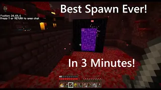 Best Spawn Ever in a 1.16 RSG Speedrun! (Minecraft Bedrock)