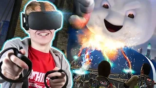 CATCHING GHOSTS IN VIRTUAL REALITY | Ghostbusters VR Experience (Oculus Rift + Haptic Suit Gameplay)