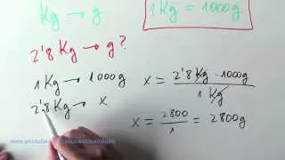Como pasar de Kg a g - Convertir Kilos o Kilogramos en gramos