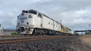 SSR CLP12, 4910, S311 & CLF3 roar past McIntyre Loop on 7MC5 grain to Henty NSW - 07/08/2021