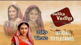 Balika Vadhu Official Tittle Cards||Bv||Jagya||Anandi||Colorstv||Aandya||Avika-Avinash||