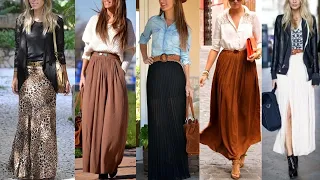 LUCIR CON ELEGANCIA Y ESTILO FALDAS LARGAS/ COMBINACIONES LOOKS Y OUTFITS CON FALDAS LARGAS MODERNAS