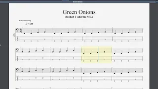 Green onions Rockschool Debut Grade Bass Guitar