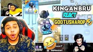 Kinganbru React On Pubg Lite🤣 | Kinganbru React @godpraveenyt1 @godtusharop1