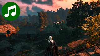 WITCHER 3 Music & Ambience 🎵 Rainy Town (Relaxing Gaming Music | Witcher 3 Soundtrack | OST)