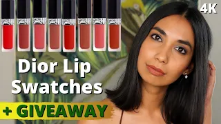 Dior Liquid Lipstick Swatches on Brown Skin + GIVEAWAY