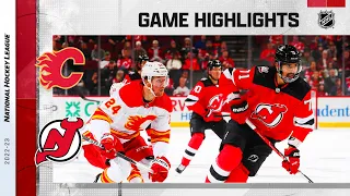 Flames @ Devils 11/8 | NHL Highlights 2022