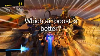 Sonic forces air boost VS sonic frontiers air boost - comparison