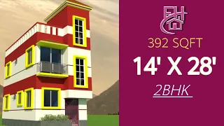 14x28 house design || 14x28 ghar ka naksha || 14x28 home plan
