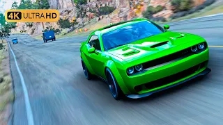 1450HP Dodge Challenger SRT Hellcat - Forza Horizon 5 | Logitech G923 Trueforce Gameplay (4k 60 UHD)