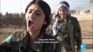 Syria: Kurdish women fighters vow to avenge soldier's death